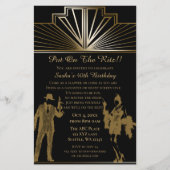 Budget Roaring 20 flapper Girl Gangster Einladung (Vorderseite)