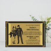 Budget Roaring 20 Flapper Girl Gangster Einladung (Stehend Vorderseite)