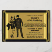 Budget Roaring 20 Flapper Girl Gangster Einladung (Vorderseite)