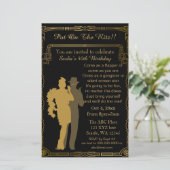 Budget Roaring 20 flapper Girl Gangster Einladung (Stehend Vorderseite)