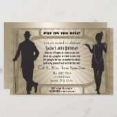 Budget Roaring 20 flapper Girl Gangster Einladung (Vorne/Hinten)