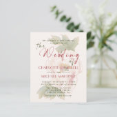 BUDGET Romantic Blush Foto Hochzeit Einladungen (Stehend Vorderseite)