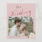BUDGET Romantic Blush Foto Hochzeit Einladungen (Rückseite)
