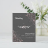 BUDGET Romantic Chic Rose Gold Floral Wedding (Stehend Vorderseite)