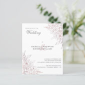 BUDGET Romantic Chic Rose Gold Floral Wedding (Stehend Vorderseite)