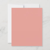 Budget Romantic Coral Floral Bridal Brunch Card (Rückseite)