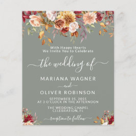 Budget Romantic Fall Floral Sage Green Hochzeit