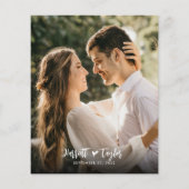 BUDGET Romantic Lovely Heart Script Foto Wedding (Rückseite)