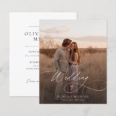 Budget Romantic Script Boho Wedding Foto lädt ein (Vorne/Hinten)