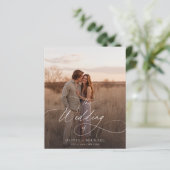 Budget Romantic Script Boho Wedding Foto lädt ein (Stehend Vorderseite)