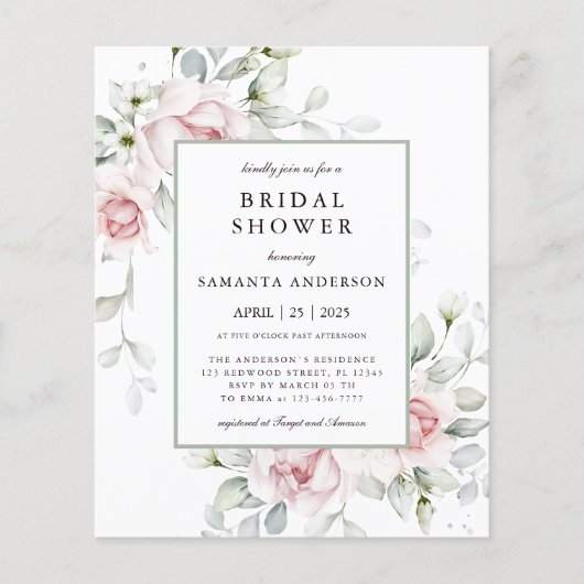 Budget Romantik | Flyer mit Brautparty (Vorderseite)