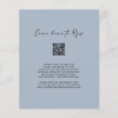 Budget Romantisches Herz QR Code Dusty Blue Weddin (Rückseite)