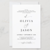 BUDGET Romantisches Skript Schwarz-Weiß-Hochzeit (Vorderseite)