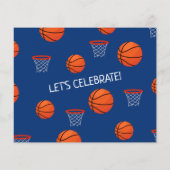 Budget Rookie Basketball Blue Foto Geburtstag (Rückseite)