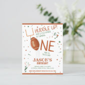 Budget Rookie Football 1. Geburtstag Einladung (Stehend Vorderseite)