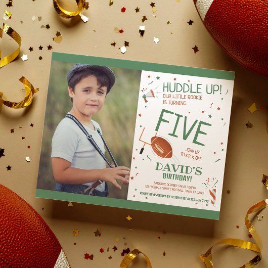 Budget Rookie Football Green Foto Geburtstag