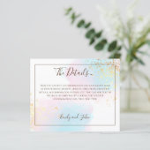 Budget Rosa Aquamarine Aquarellgoldverheiratung De (Stehend Vorderseite)