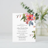 Budget Rosa Blume Feier zum Leben einladen (Stehend Vorderseite)