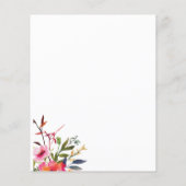 Budget Rosa Blume Feier zum Leben einladen (Rückseite)