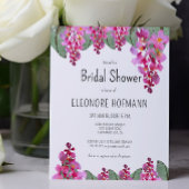 Budget Rosa Blumendusche Einladung