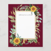 BUDGET Rosa Blush Blumengarten Hochzeit (Rückseite)