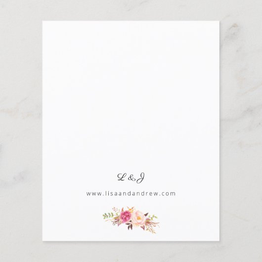 Budget Rosa Blütenblüte Blumenzehen V3 Flyer (Hinten)