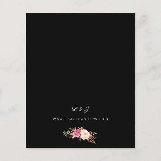 Budget Rosa Blütenblüte Blütenblüte Hochzeit V3 Sc Flyer (Hinten)