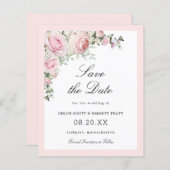 Budget Rosa Blütenhochzeit retten Datum (Vorne/Hinten)