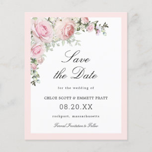 Budget Rosa Blütenhochzeit retten Datum