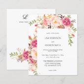 Budget Rosa Blütenrot Weiß 2 Hochzeit (Vorne/Hinten)