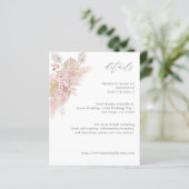 Budget Rosa Boho Blumendetails (Stehend Vorderseite)