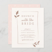 Budget Rosa Botanisches Brunch Brautparty (Vorne/Hinten)