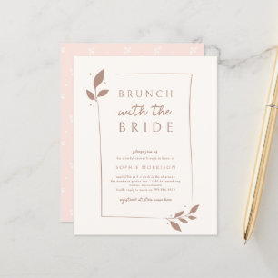 Budget Rosa Botanisches Brunch Brautparty