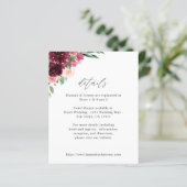 Budget Rosa & Burgund Floral 7 Details (Stehend Vorderseite)