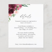 Budget Rosa & Burgund Floral 7 Details (Vorderseite)