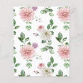 Budget Rosa Butterfly Bridal Dusche Einladung (Rückseite)