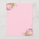 Budget Rosa Einhorn Girls Geburtstagseinladung (Rückseite)