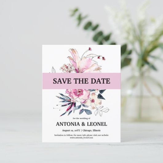 Budget Rosa Elfenbeinblütenhochzeit Sichern Sie da (Stehend Vorderseite)