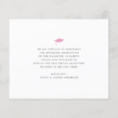 Budget Rosa Foto Retten Datum Abschluss Einladung (Rückseite)