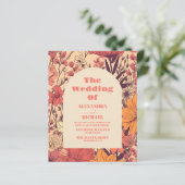 Budget Rosa Gelborange Wildblumen Hochzeit (Stehend Vorderseite)