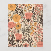 Budget Rosa Gelborange Wildblumen Hochzeit (Rückseite)