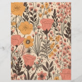 Budget Rosa Gelborange Wildblumen Hochzeit Flyer (Hinten)