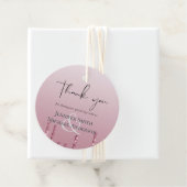 BUDGET Rosa Glitzer Hochzeit Geschenkanhänger (Beispiel)