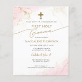 Budget Rosa Gold Cross Girl Erste Heilige Kommune (Vorderseite)