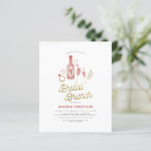 Budget Rosa & Gold Moderne Bridal Brunch & Bubbly (Stehend Vorderseite)