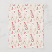 Budget Rosa & Gold Moderne Bridal Brunch & Bubbly (Rückseite)