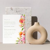 Budget Rosa grüne Blumenzwiebeleinladung