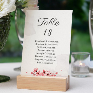 Budget Rosa Kirschblüte Hochzeitssitzkarte