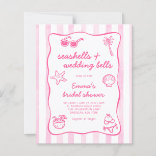 Budget Rosa Muschel-Hochzeitsglocken Brautdusche
