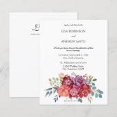 Budget Rosa & Pflaume Tropisches Weiß 2 Hochzeit (Vorne/Hinten)